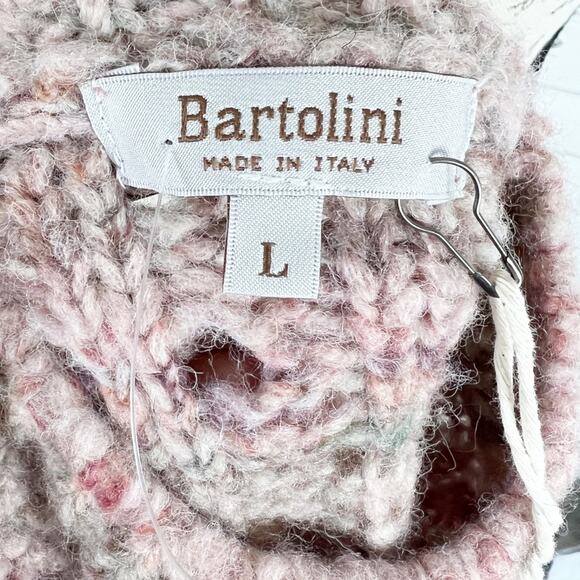 Bartolini Italy NWT Chunky Knit Wool Blend Puff Long Sleeve Sweater Size Large - Picture 8 of 10